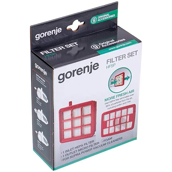 Набор фильтров HEPA + поролон + микро HF2303 для пылесоса Gorenje 466439