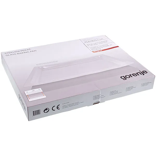 Противень стеклянный AC022 для духовки Gorenje 242137 456x360x27mm